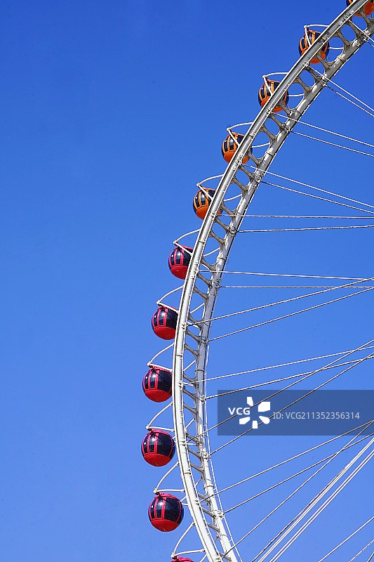 摩天轮一角的特写图片素材