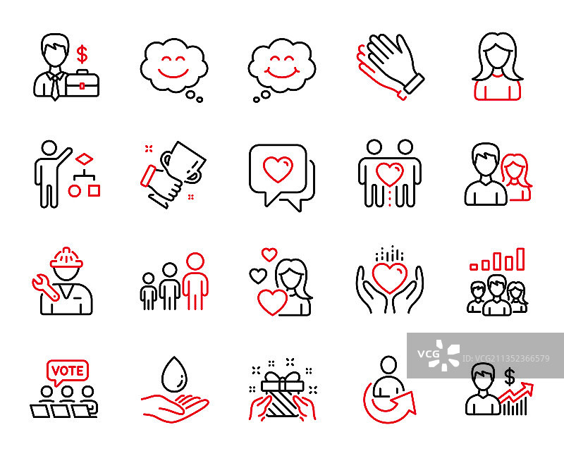 微笑相关人物图标合集图片素材