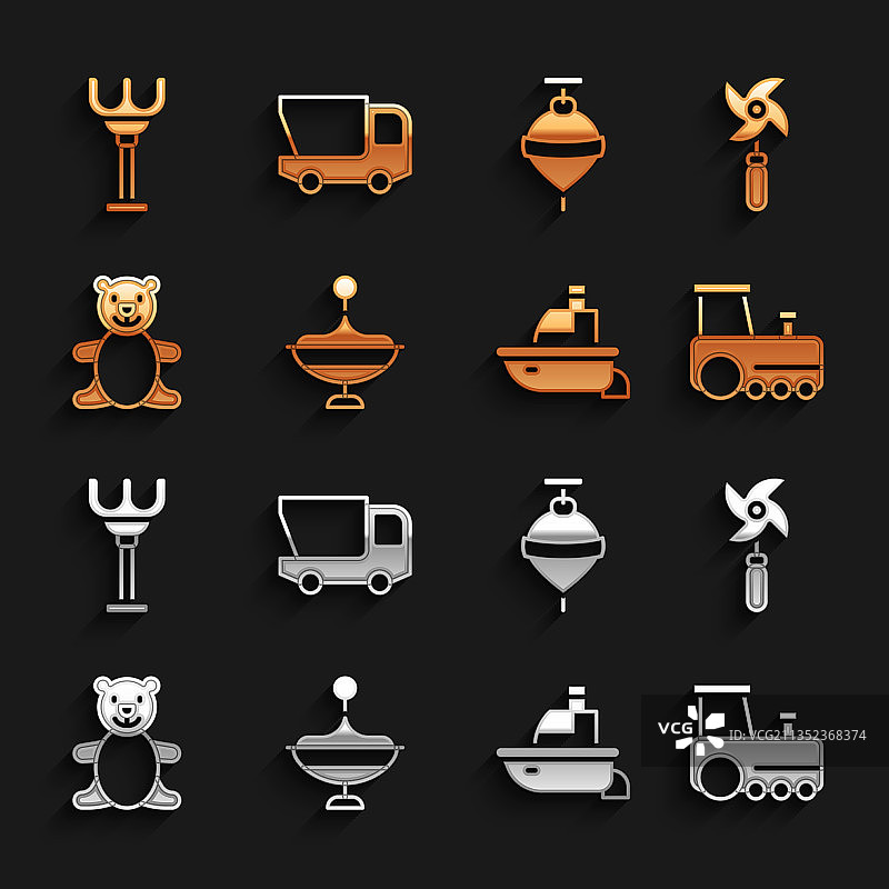 风车玩具火车船图片素材