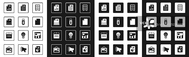 档案文件抽屉和U盘图片素材