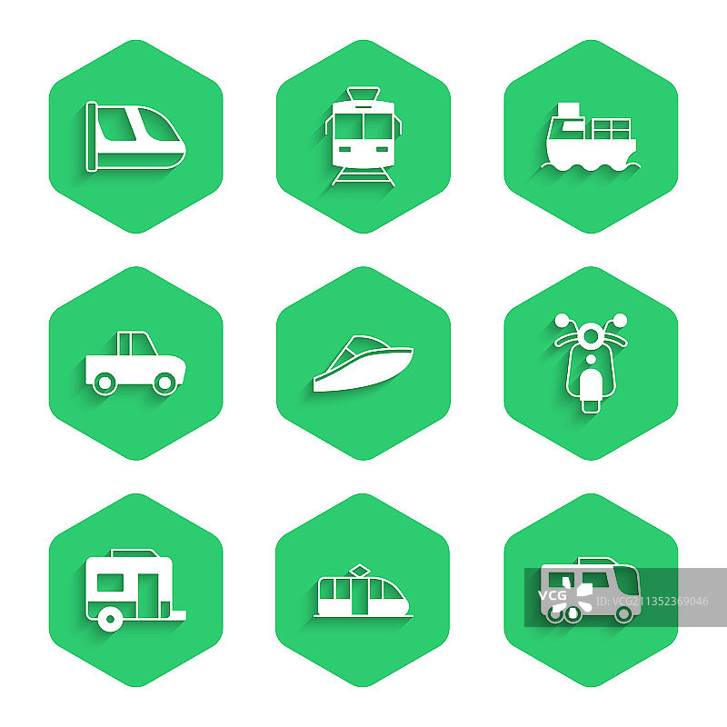 快艇电车铁路巴士滑板车房车图片素材