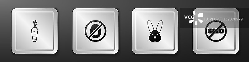 胡萝卜无肉食品无动物虐待非转基因套装图片素材