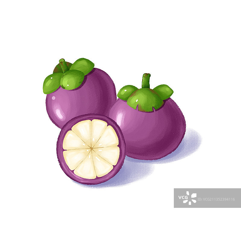 水果山竹插画图片素材