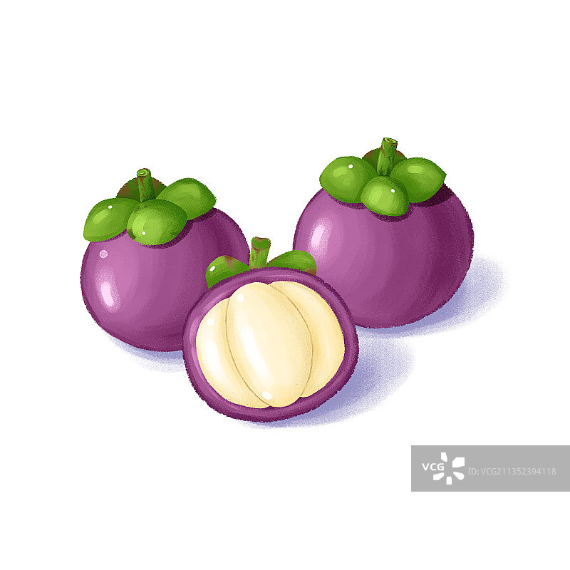 水果山竹插画图片素材