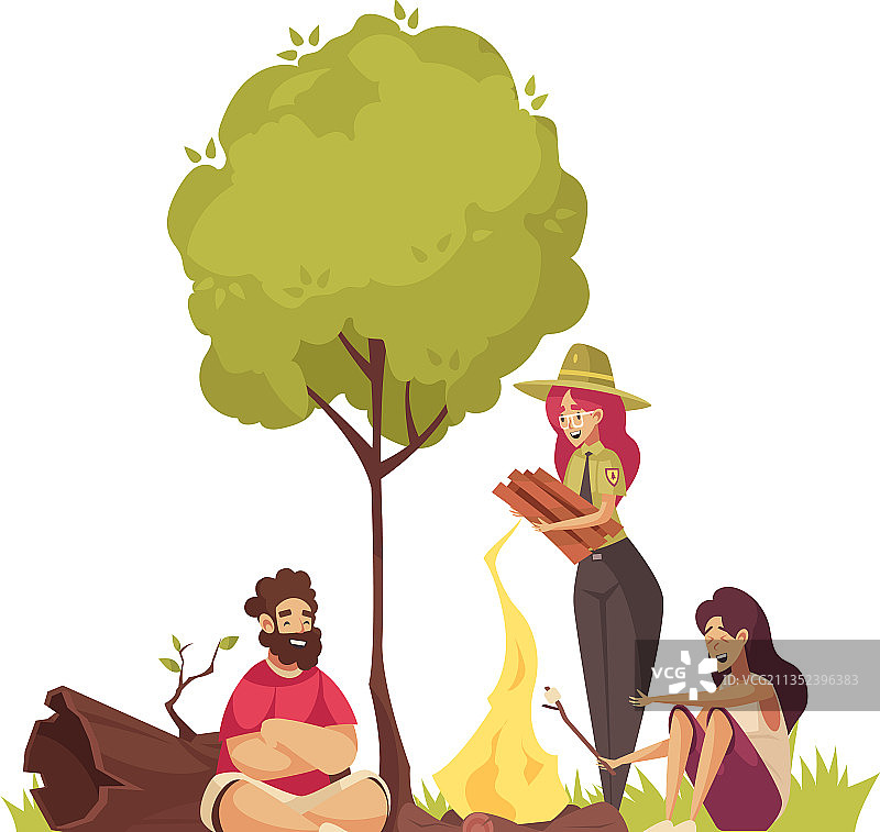 卡通森林管理员图片素材