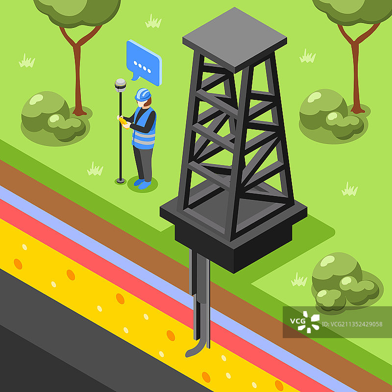 大地测量塔检查图片素材