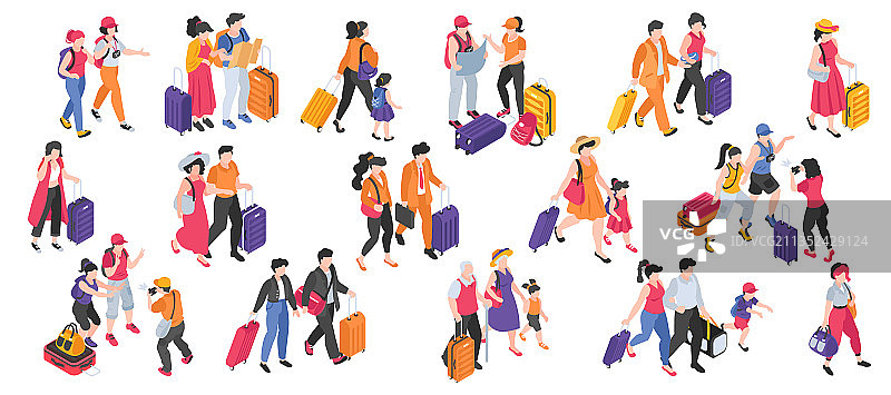 旅行人物图标合集图片素材