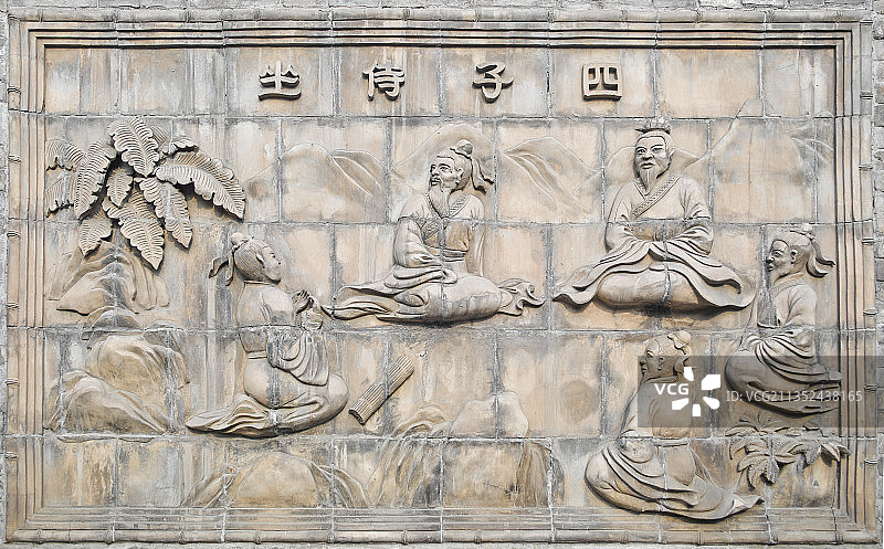 山西晋中平遥县平遥古城平遥文庙砖雕图片素材