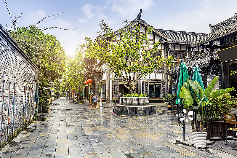 成都老街街景图片素材