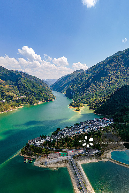 重庆彭水乌江画廊风光航拍图片素材