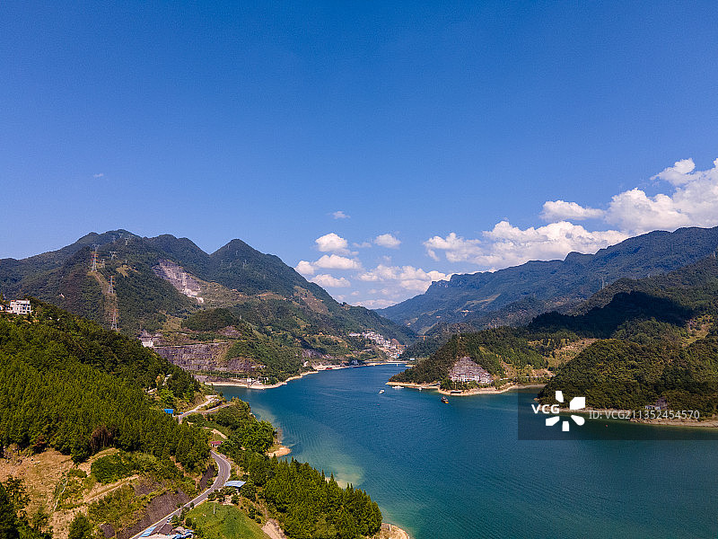 重庆彭水乌江画廊风光航拍图片素材