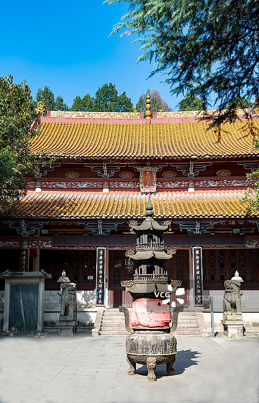 始创于西晋的湖湘第一道场－长沙岳麓山古麓山寺图片素材
