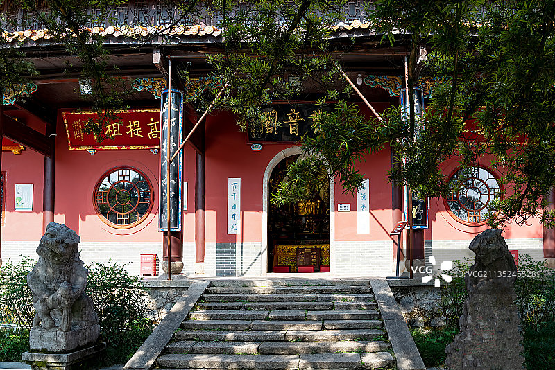 始创于西晋的湖湘第一道场－长沙岳麓山古麓山寺图片素材