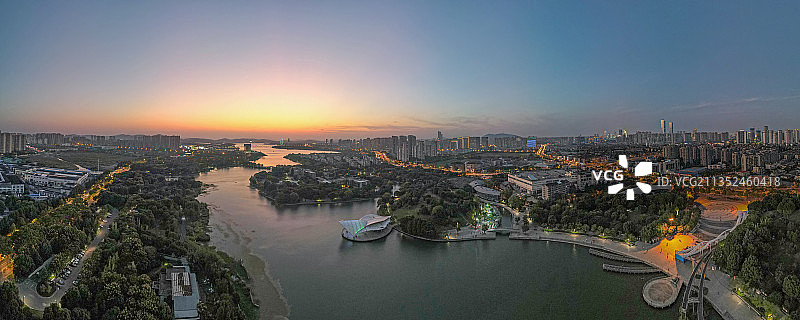 蠡湖明珠，金城湾公园图片素材