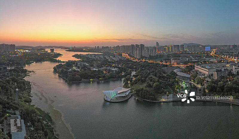 蠡湖明珠，金城湾公园图片素材