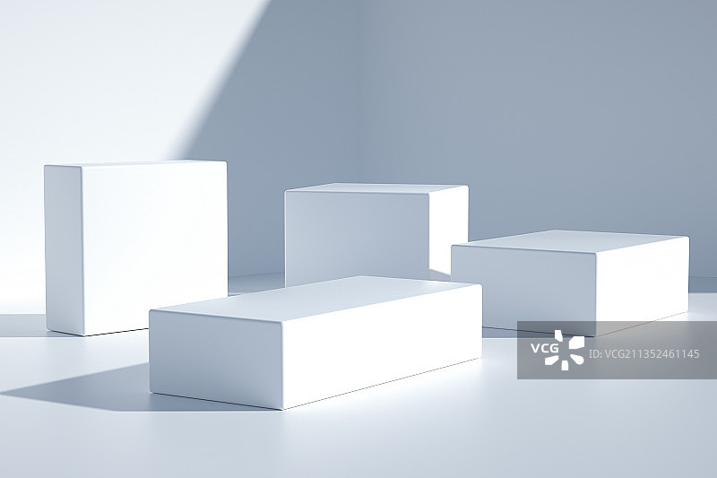 三维图形 展览白色 背景图片素材