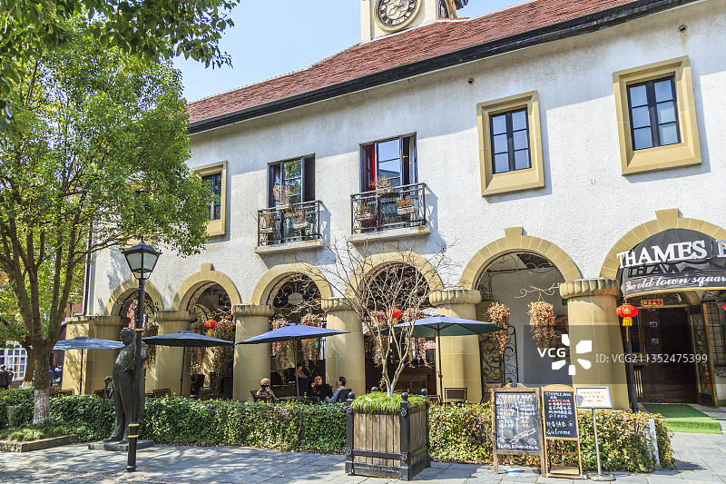 上海松江区泰晤士小镇街景图片素材