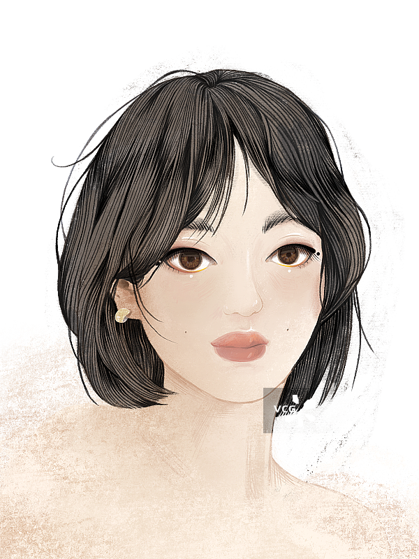 古典精细绘制免抠人像插画图片素材