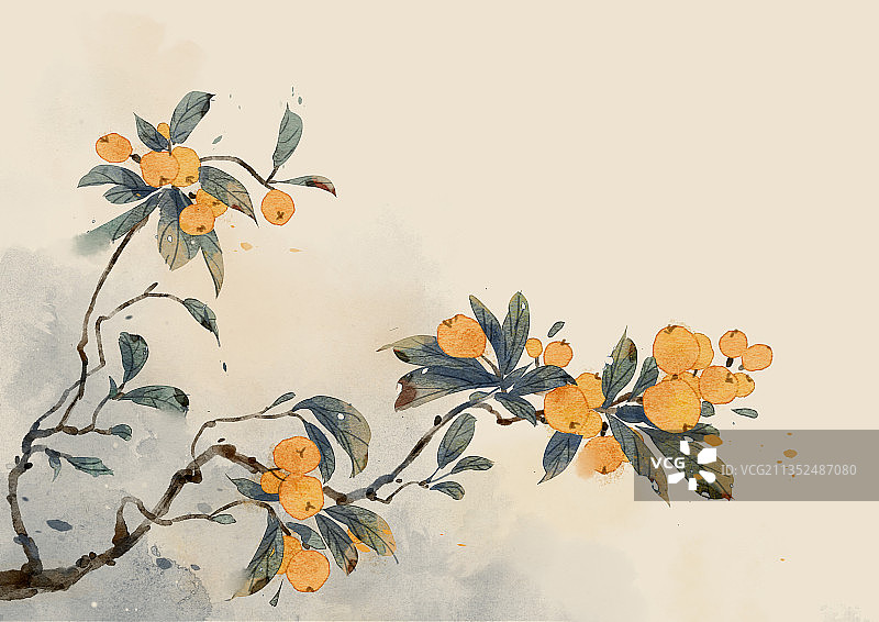 中国风水彩节气插画图片素材