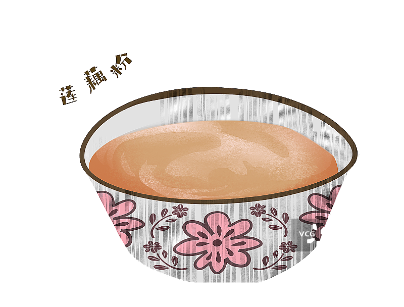 莲藕粉插画元素图片素材