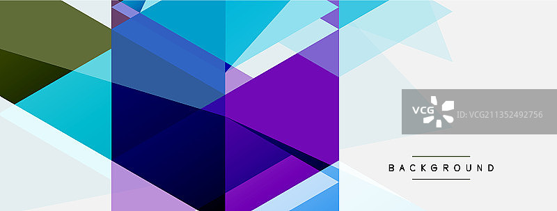 彩色三角形构成几何抽象图片素材