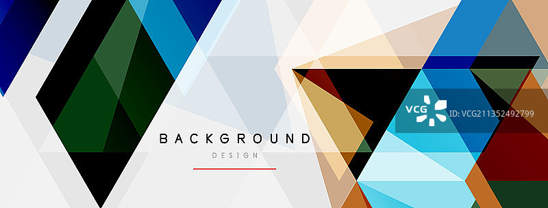 彩色三角形构成几何抽象图片素材