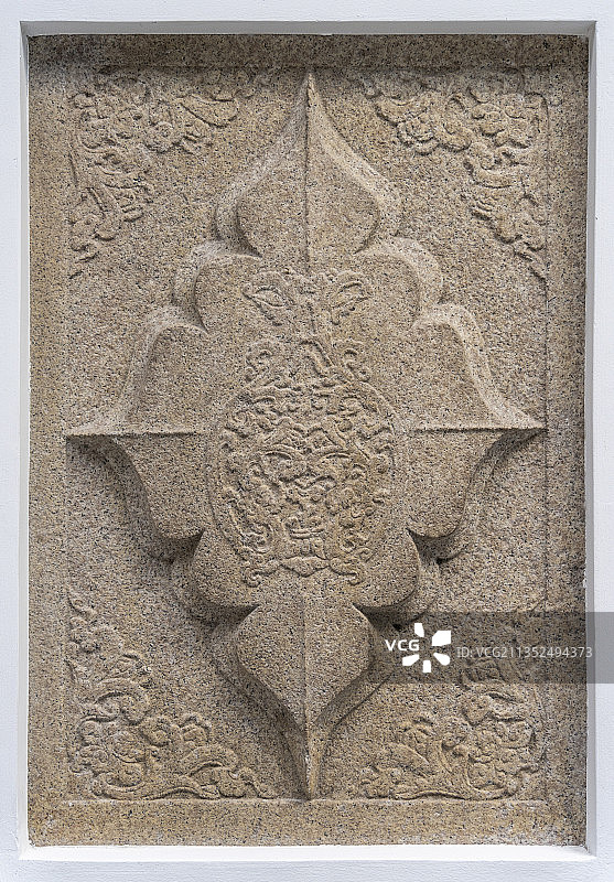 潮州博物馆馆藏文物石刻花板图片素材