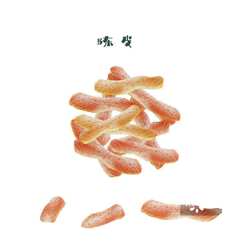 陈皮插画元素图片素材