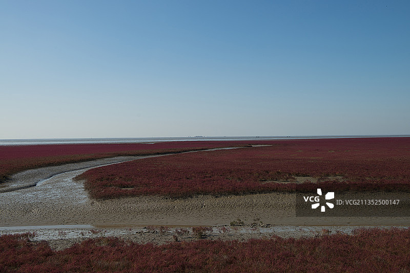 红海滩图片素材