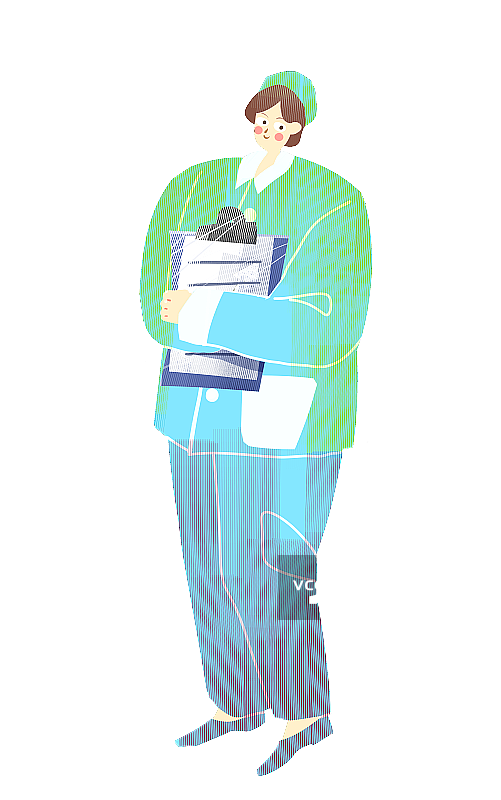 护士插画元素图片素材