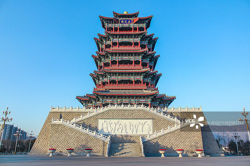 北京门头沟永定楼图片素材