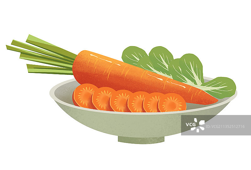 一碗蔬菜或萝卜菠菜图片素材