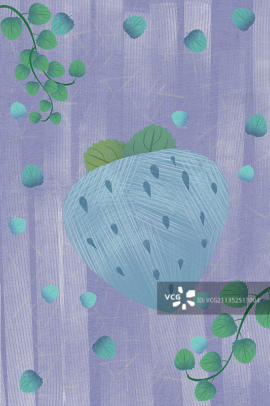 草莓插画背景图片素材