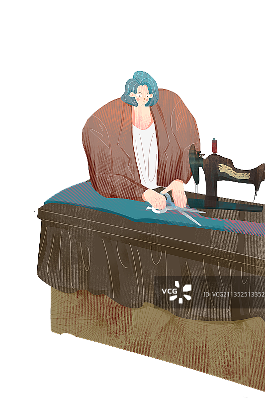 裁缝插画元素图片素材