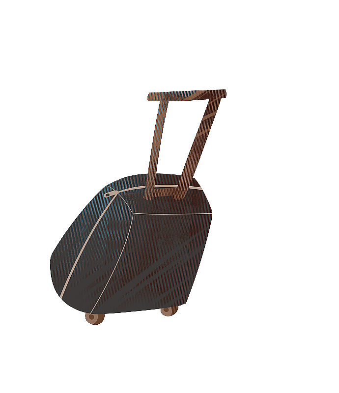 行李拉杆箱插画元素图片素材