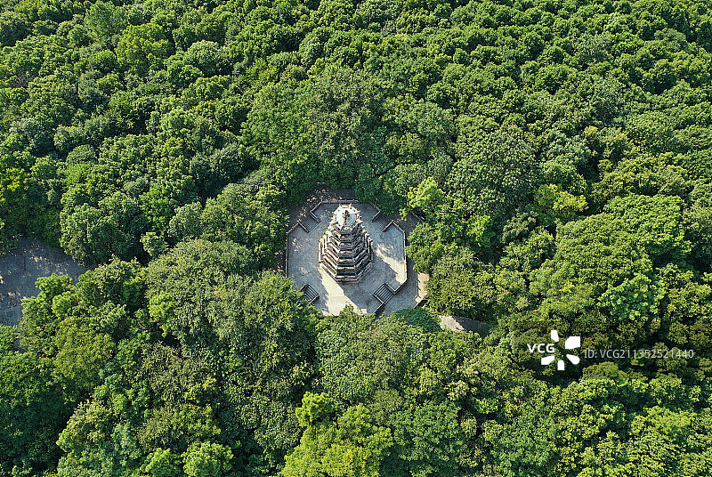 湖南省郴州市苏仙区南塔公园航拍图片素材