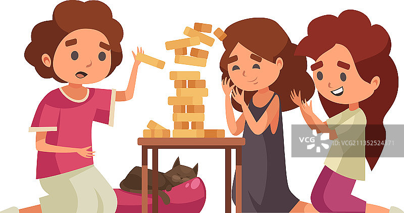 卡通叠叠高图片素材