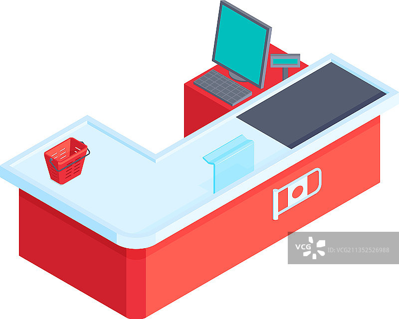 超市收银台图标图片素材