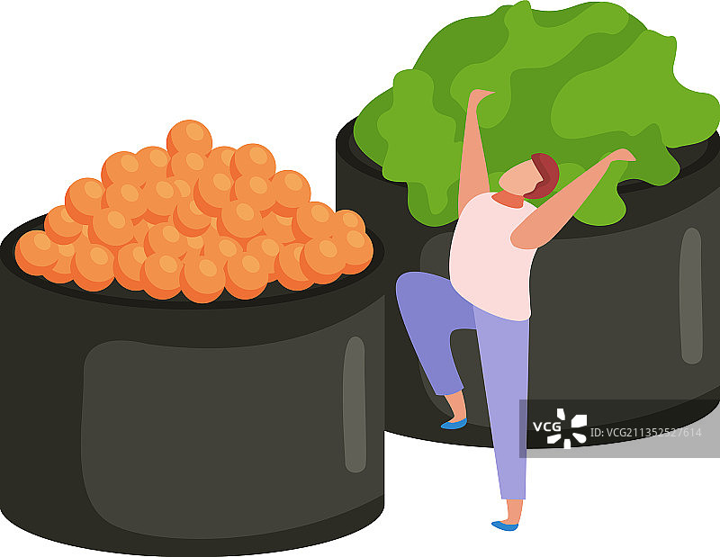 扁平风格寿司图标图片素材