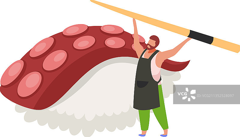 扁平风格寿司图标图片素材