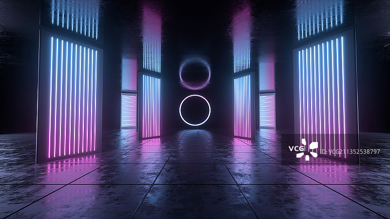 3D霓虹背景图片素材