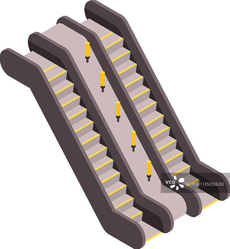 2.5D自动扶梯图标图片素材