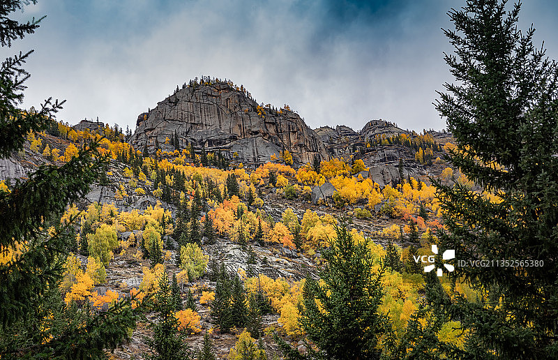 秋染石山——可可托海图片素材