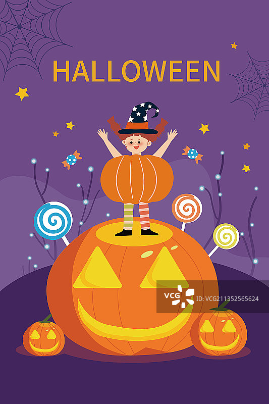 万圣节 南瓜灯 糖果图片素材