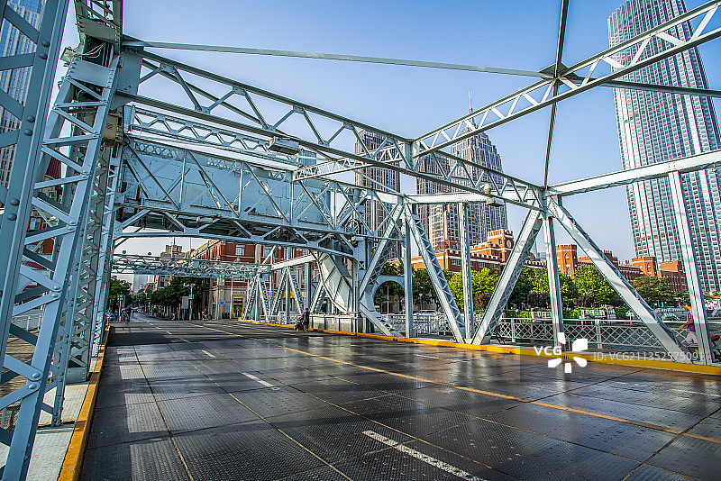 天津钢结构解放桥图片素材