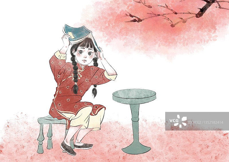 旗袍女孩图片素材