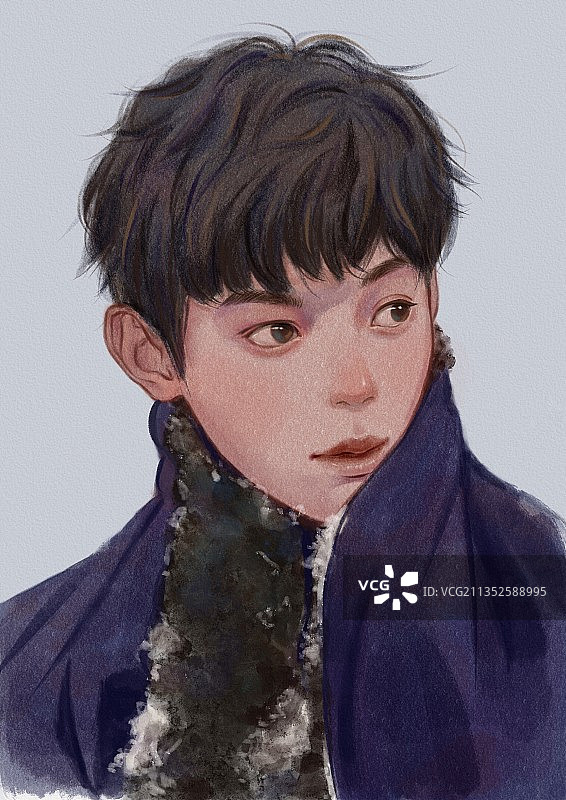 水彩人物插画图片素材