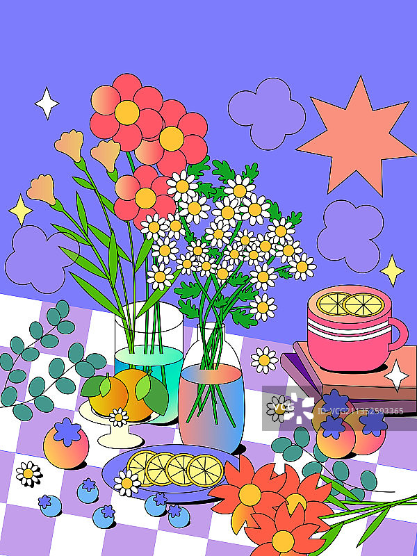 孟菲斯静物海报图片素材