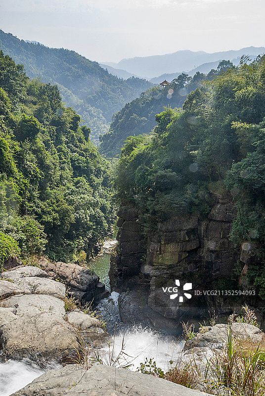 揭西黄满寨瀑布图片素材