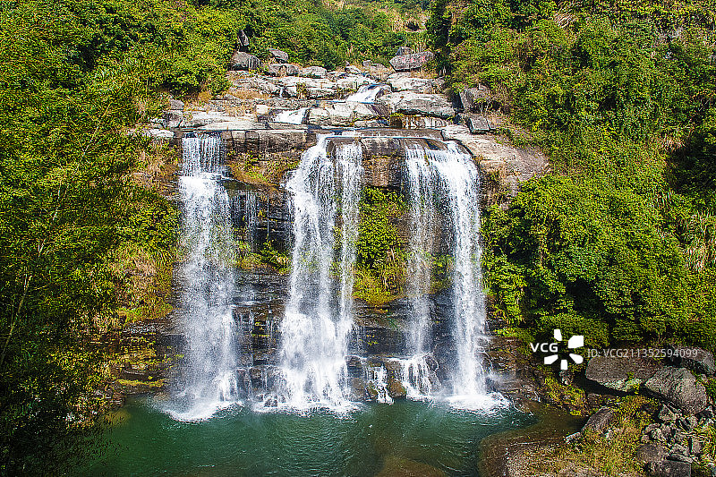 揭西黄满寨瀑布图片素材